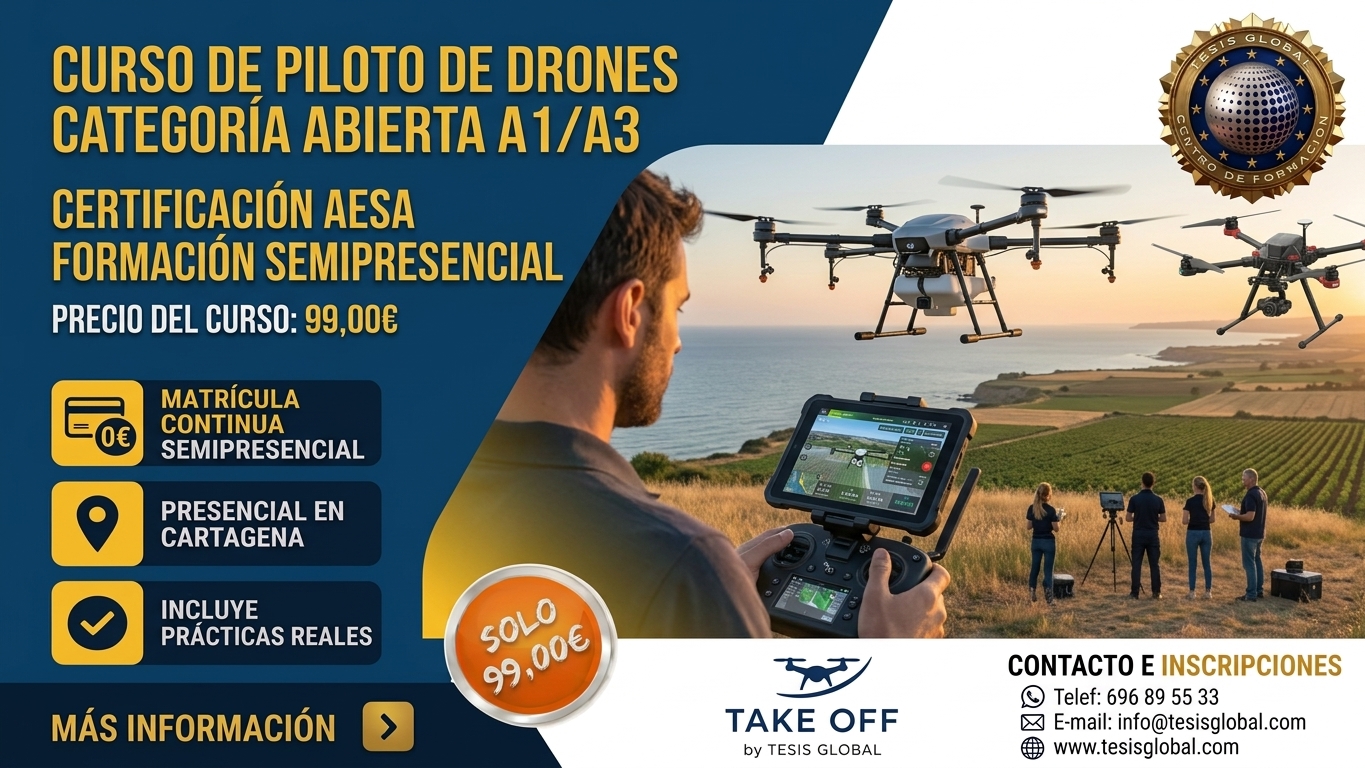 CURSO DE PILOTO DE DRONES EN CATEGORIA ABIERTA